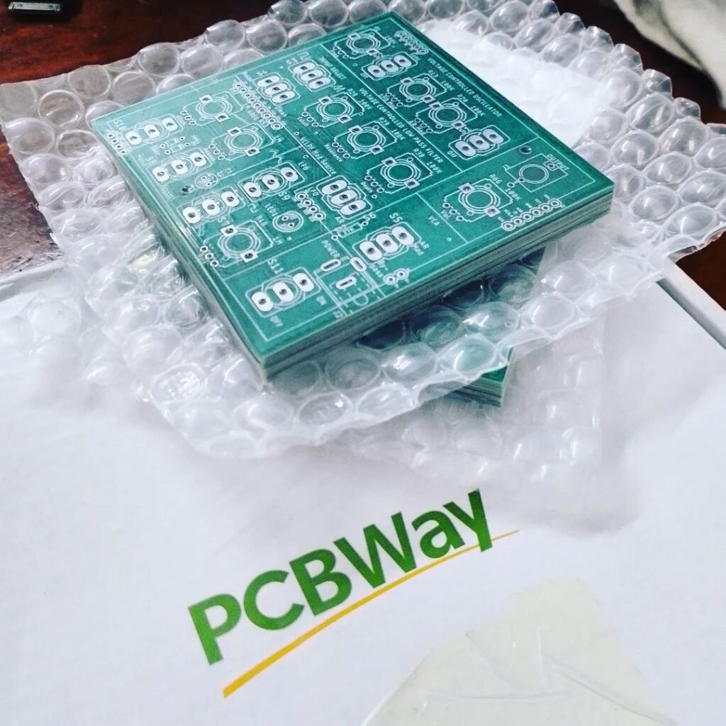 PCBs for the _electroidiot version of the noise toaster, sponsored by PCBWay.